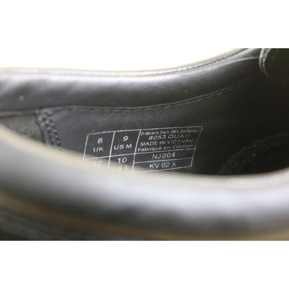 Doc Martens Womens 10 Platform Black Leather Quad Derby Oxfords 8053 Goth Punk - Picture 7 of 7